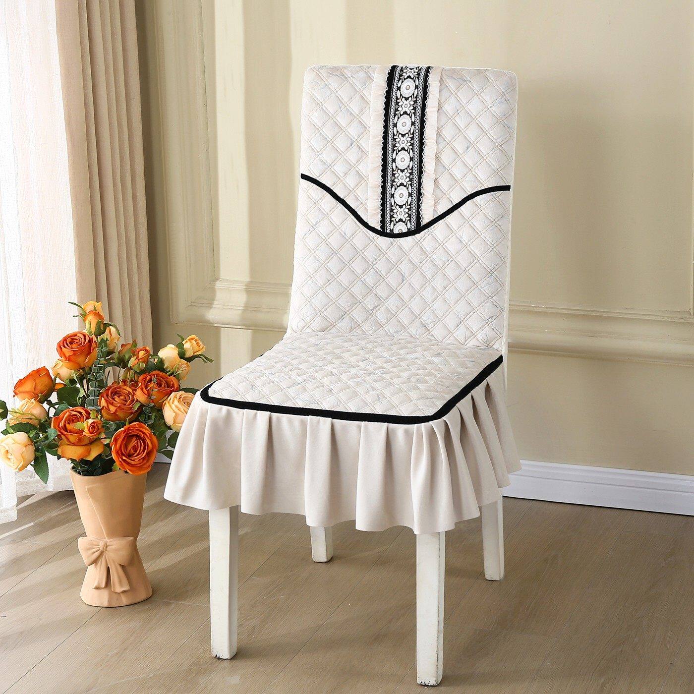 餐椅套桌布坐椅垫餐厅中式现代家用椅子罩夹棉简约通用连体四季垫