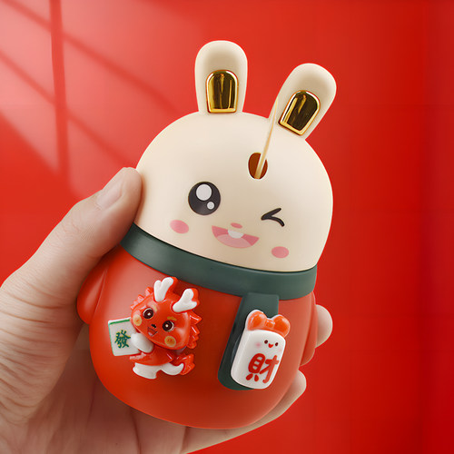 牙签筒自动弹出家用可爱创意餐厅高颜值卡通按压式牙签盒牙签瓶