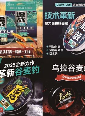高品质专业谷麦滑漂主线矶钓线