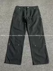 【Ceiling Top 925 Silver Buckle】25Ss Version Pants King Rivet Bead Canvas Lumberjack Work Pants Unisex