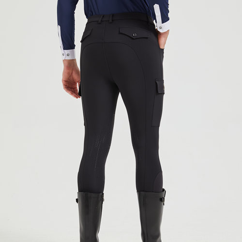 男马裤夏季马术骑行裤男款野骑马裤半胶全胶马裤男工装多口袋