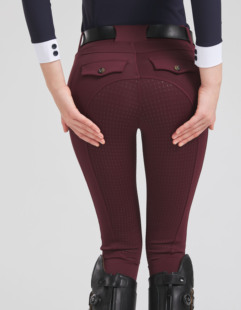 马术户外运动服装 女士骑马裤 弹力耐磨 全硅胶女马术裤 秋冬高弹修身