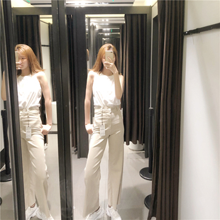 ZA女装新款 时尚毛边修身高腰显瘦牛仔裤8246/054 8246054