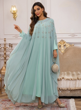 women Robe long maix dress party dress evening gown 长袍裙子