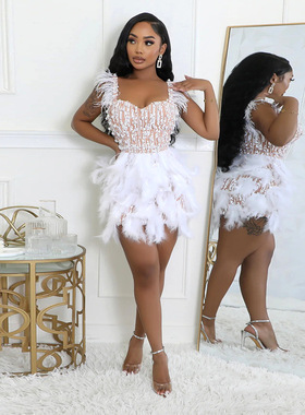 Birthday Christmas dress Sexy sequin skirt 短连衣裙派对礼服