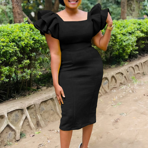 Professional pencil African dress plus size work clothes 裙