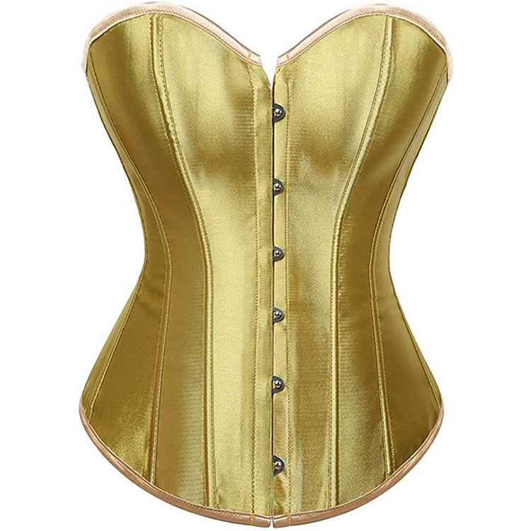 收腹束身衣色丁聚拢托胸内衣外贸大码腰部阀门女 ovebust corset