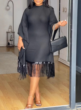 autumn winter dress for women big size dress new 大码秋冬裙