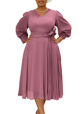 Big Size Women Dress Plus Size Ladies Party Dress Femme 裙子