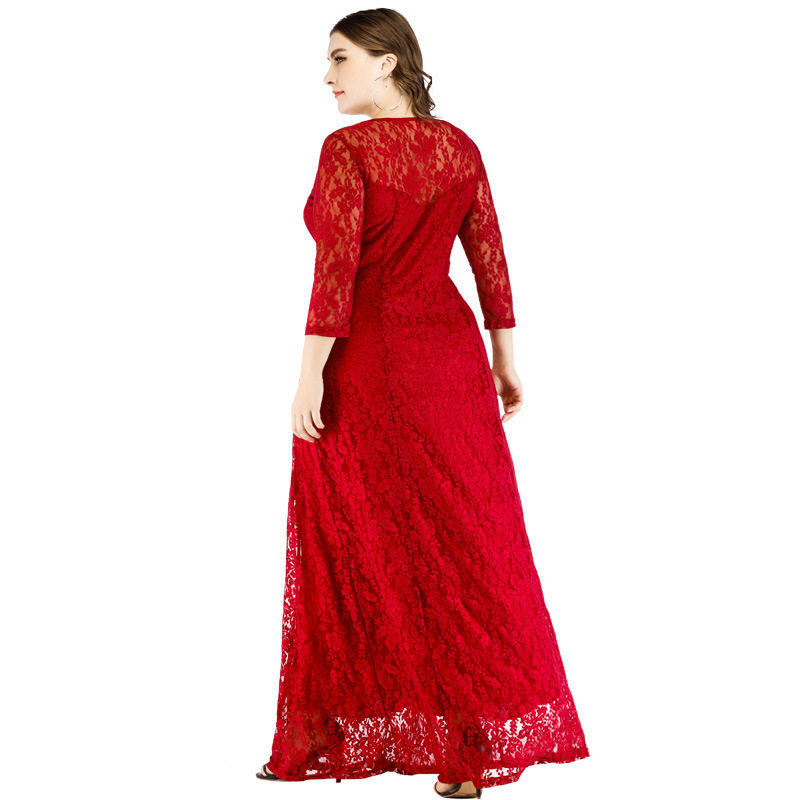 大码女装新款欧美晚礼服长裙连衣裙长裙 plus size dress 4xl 5xl