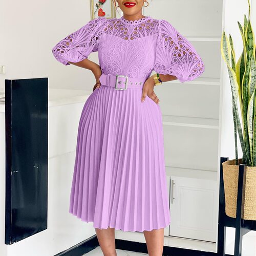 欧美风连衣裙大码非洲女装 African female dress OL dress lace