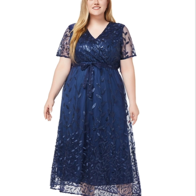 欧美跨境大码女装新款伴娘礼服宴会连衣裙 plus size women dress