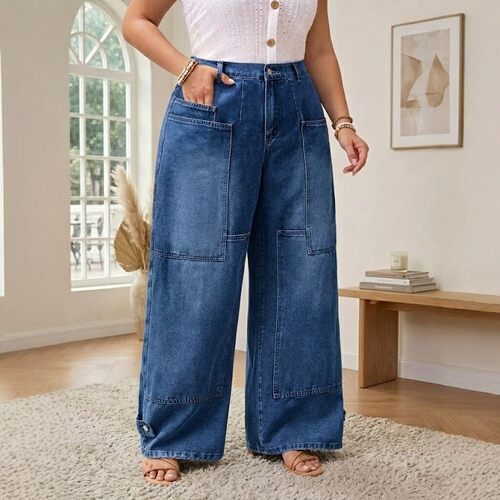 大码牛仔裤宽松女装裤子女 jeans for women plus size big size