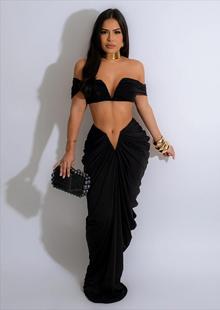 top women black two sexy size sets dresses pieces skirt big