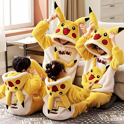 亲子装一家三口四口睡衣冬季儿童