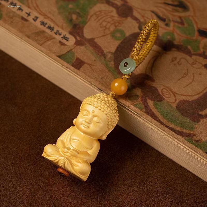 桃木汽车钥匙扣挂件男士个性时尚霸气随身包挂饰品坠