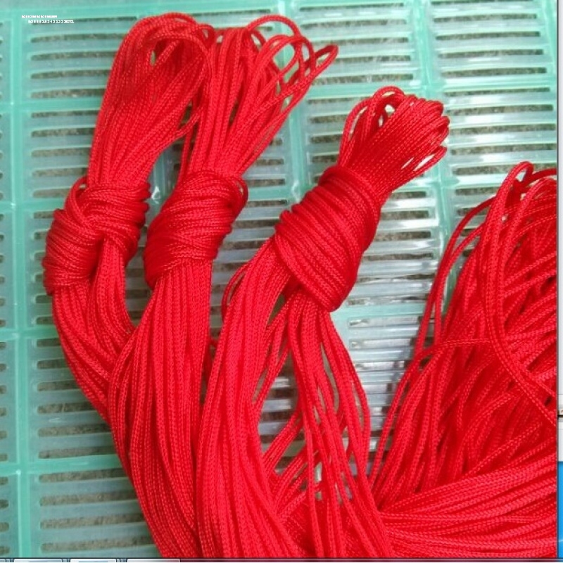 红绳编织绳手绳手工diy串珠材料自编手链编绳线极细红色72号玉线