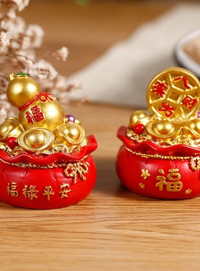 无聊了摆件!国风福袋发财树创意过年新年礼物