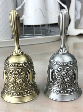 金属手摇铃铛小号叮当上课铃老人玲当餐厅点餐铃儿童早教唤醒铜铃