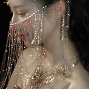 敦煌沙漠异域民族风头饰西域舞姬头饰面帘发饰版纳新娘写真拍照女