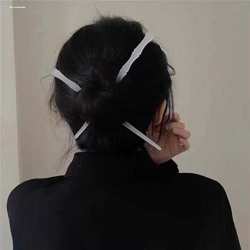 古风白绿竹节发簪女夏季盘发丸子头配旗袍汉服簪子气质发钗头饰品