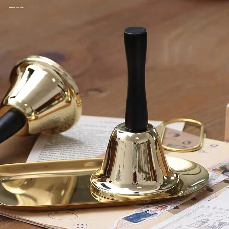 11CM大课铃木柄铜铃乐器小课铃上下课铃铛手摇铃铛成人儿童提醒铃