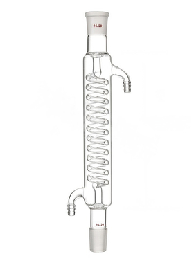 蛇形冷凝管 蛇型冷凝器 200mm300mm400mm500mm600mm 磨口24/29