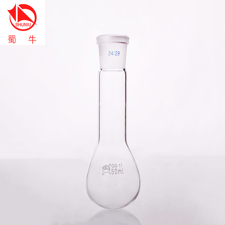 包邮蜀牛长颈标口定氮烧瓶50mL-1000mL高硼硅玻璃圆底烧瓶凯氏烧