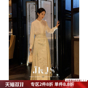 新中式 JKJS 2023新款 金丝提花马面裙套装 改良汉服高端 南枝曲