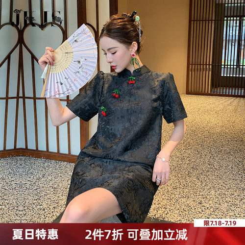 国潮改良旗袍夏JK＆JS遮肚显瘦