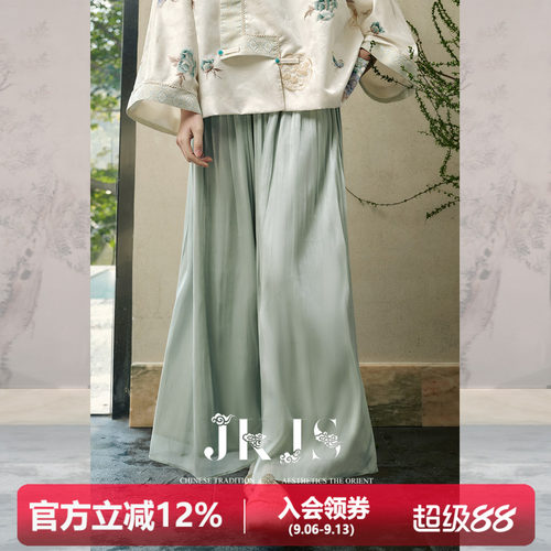 高腰阔腿裤垂坠感松弛感裤子