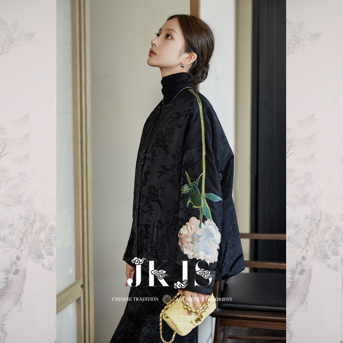 jkjs短款棉服新中式国风袄子