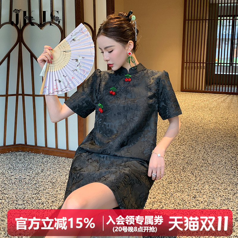 国潮改良旗袍夏JK＆JS遮肚显瘦