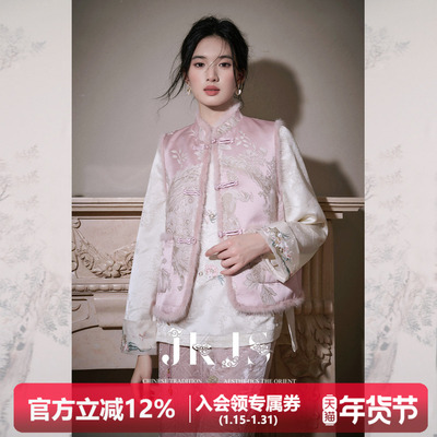 保暖夹棉外穿马甲JKJS国风