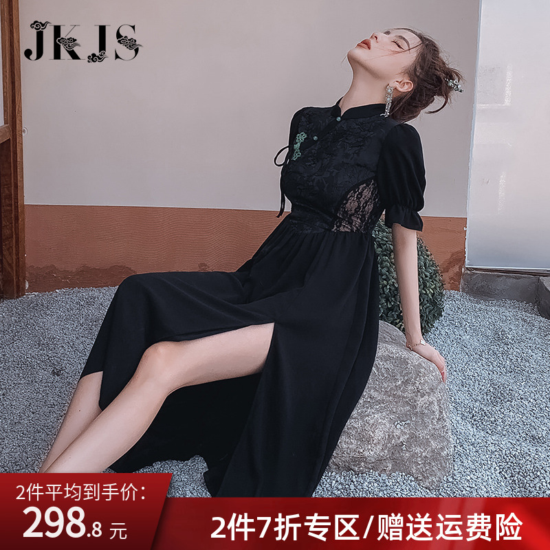 JKJS旗袍2024年新款年轻少女气质中国风女装改良新中式连衣裙