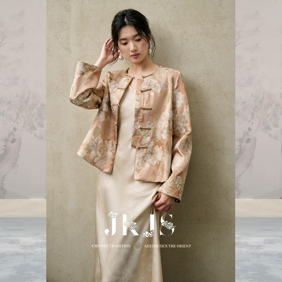 JKJS人丝提花新中式外套