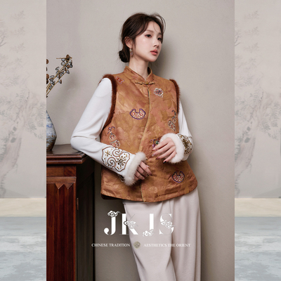 JKJS烫金工艺棉马甲女