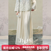 垂坠感 女白色裤 飘逸裤 JKJS高腰阔腿裤 子薄款 夏季 子松弛感裤 子