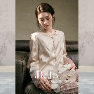 JKJS【梦华江南】醋酸提花外套新中式国风女装2025新款休闲上衣