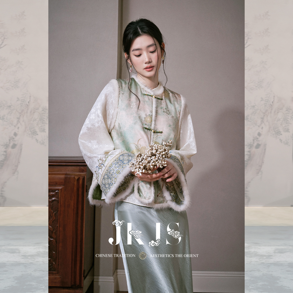 JKJS水貂毛背心马甲叠穿