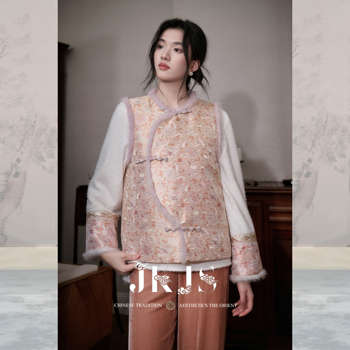 JKJS叠穿马甲女时髦洋气