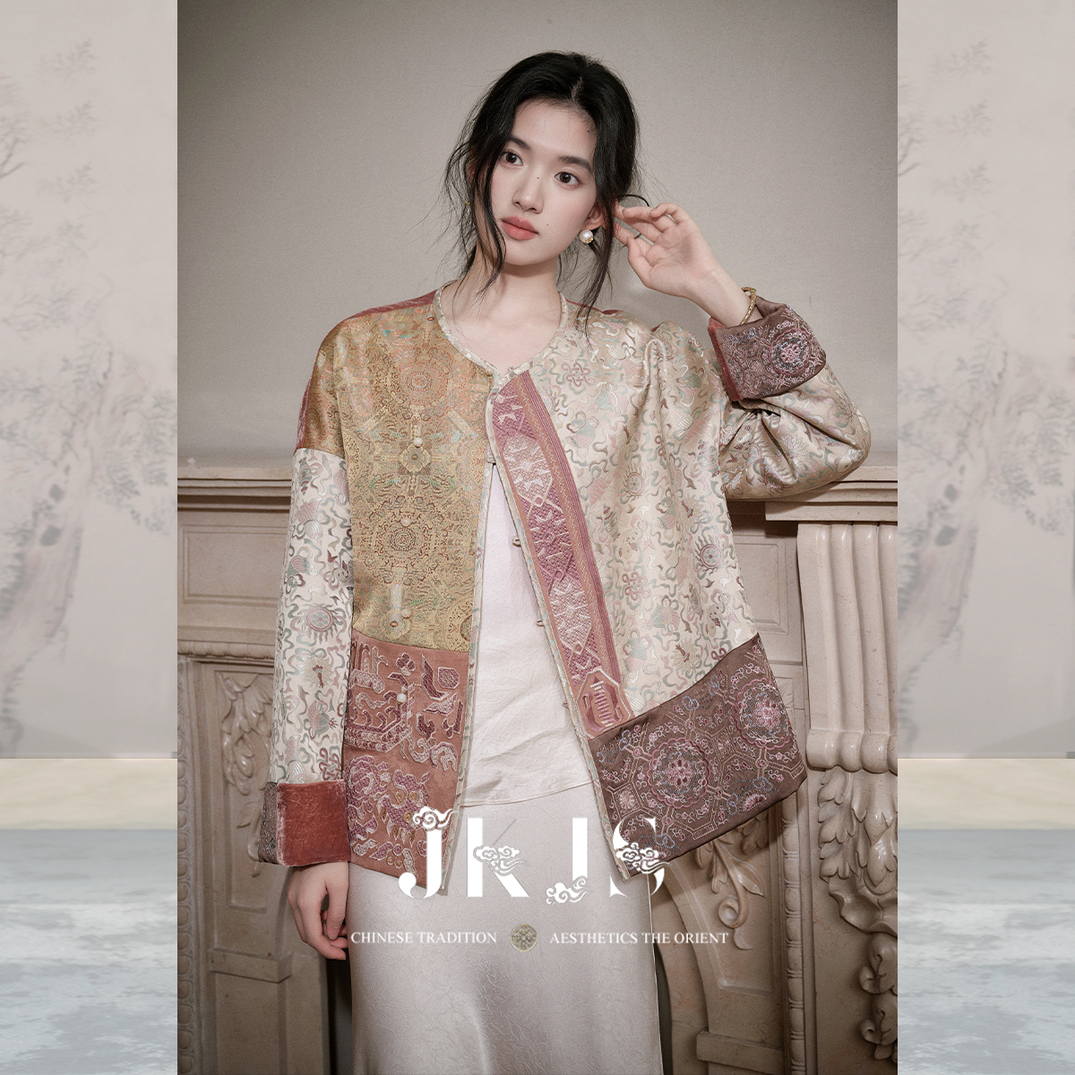 JKJS重工刺绣新中式国风外套