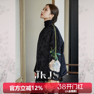 JKJS新中式棉服女款冬季2025新款加厚保暖外套短款棉衣国风袄子