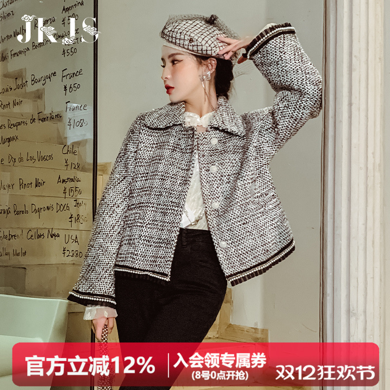 外套女秋冬百搭2022年新款女韩版初秋上衣女外搭小香风女士短外套