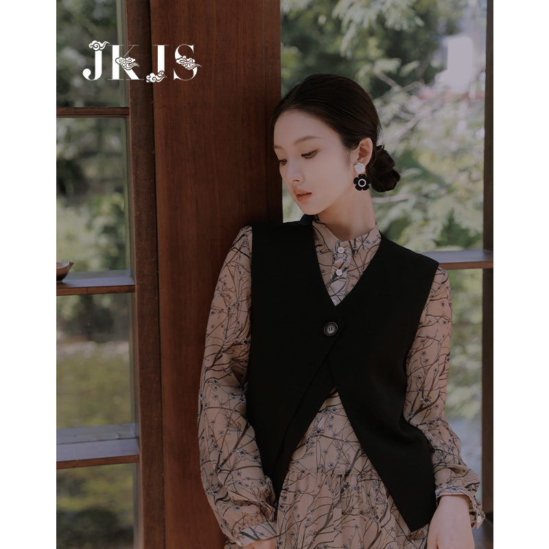 JK＆JS国风垂坠感连衣裙