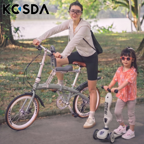 KOSDA可折叠自行车2-7岁亲子车