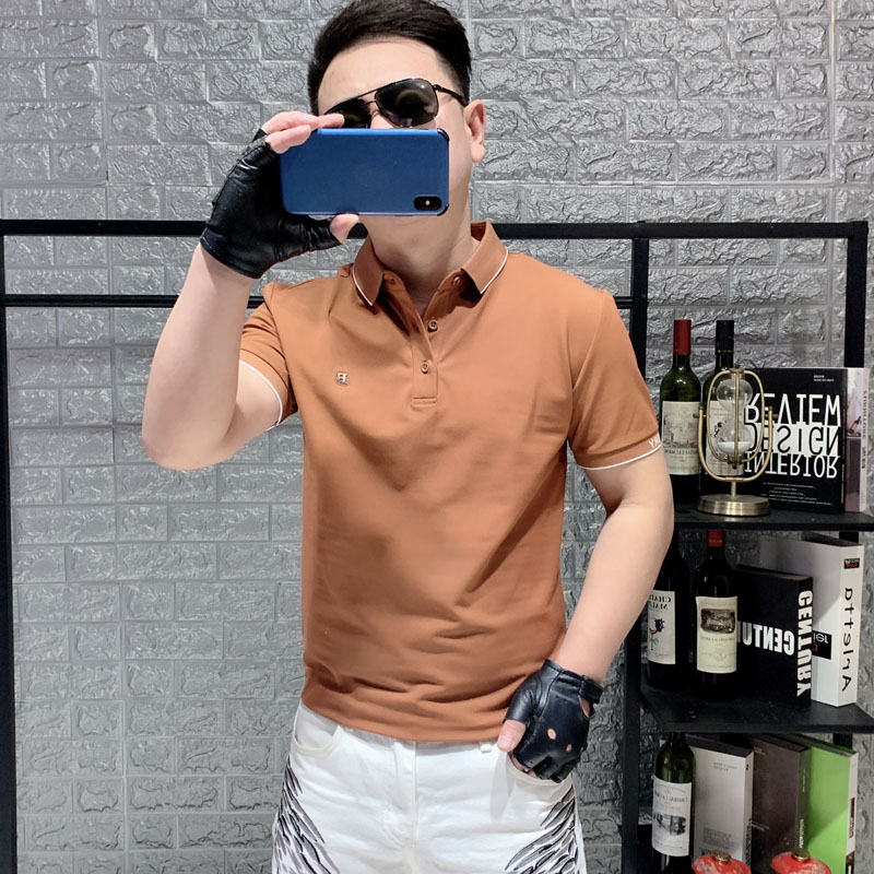 夏短袖日常时尚潮POLO衫个性高端