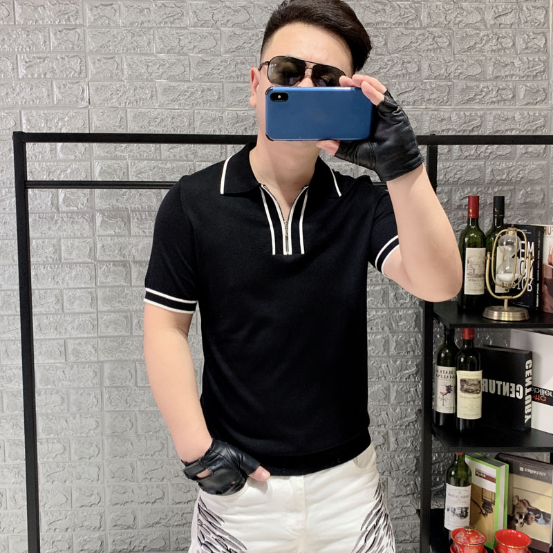 夏短袖日常时尚潮POLO衫个性高端