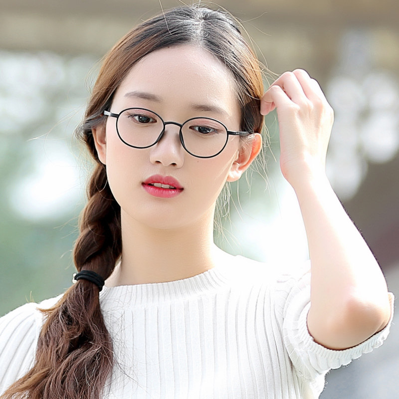 韩版近视眼镜框女圆形全框个性小脸超轻tr90复古文艺学生舒适简约