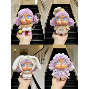 crybaby哭娃一起冲浪娃衣度假搪胶毛绒娃衣裙子夏日紫色衣服替换